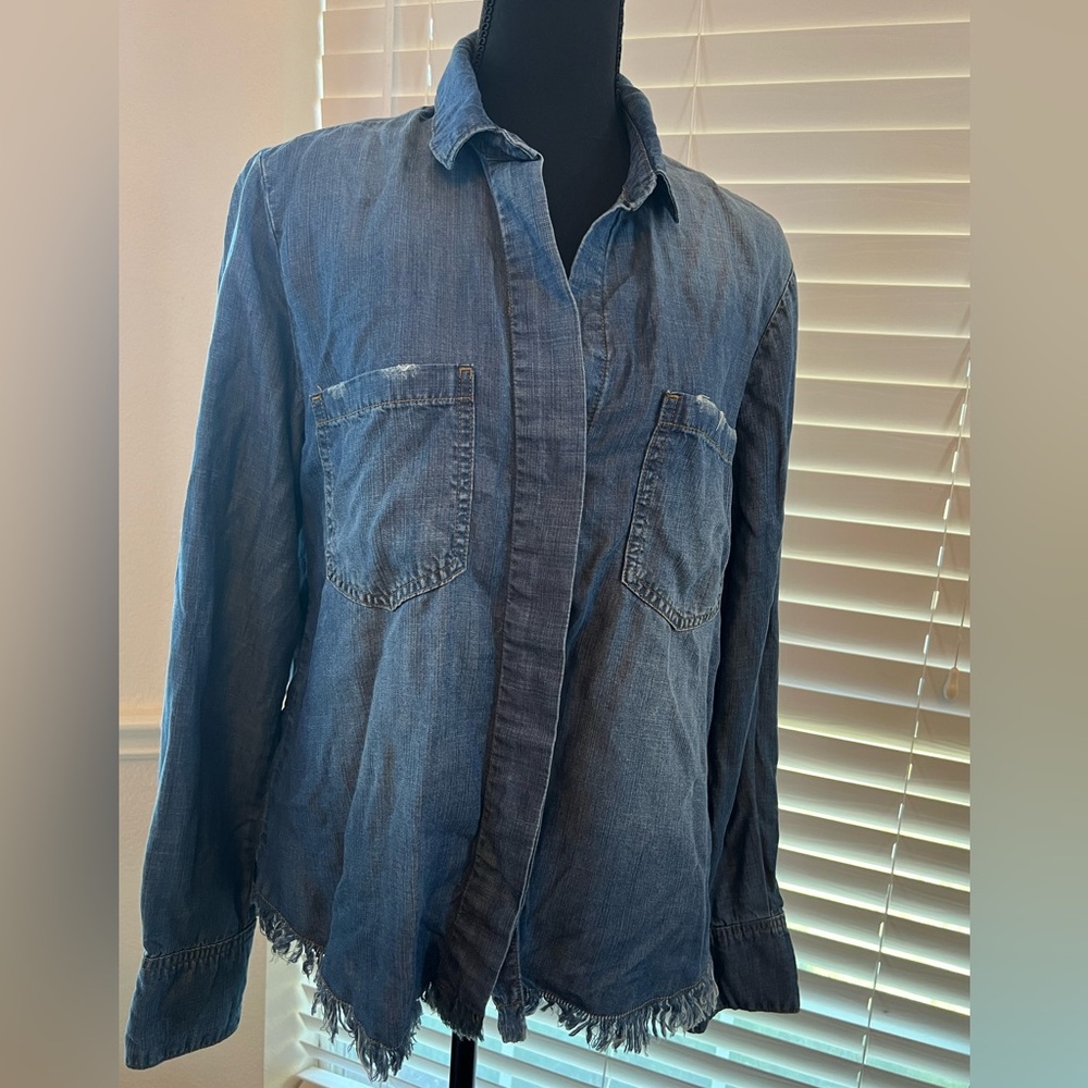 Chelsea & Violet chambray/100% tencel shirt. Size small.